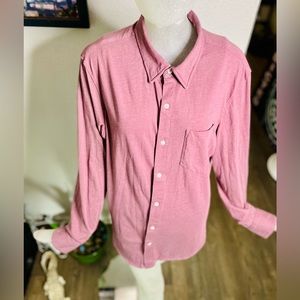 Bonobos Men’s Red Long Sleeve Collared Button Down Shirt. Slim fit. Size Medium